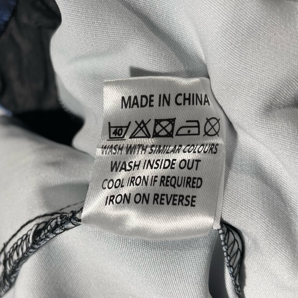 New Area Stars Floral Print Work Pants Trousers Hannah Black Blue Size XL - Picture 15 of 16